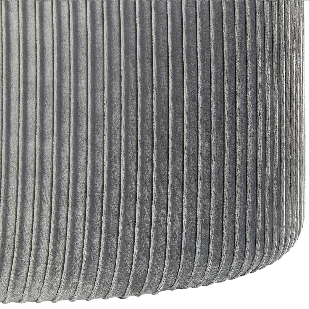 Pouf Grigio chiaro Velluto Glamour Storage Poggiapiedi Soggiorno Camera da letto