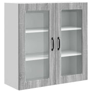 Pensile da cucina | Mobile in vetro da parete PORTO Grigio Sonoma 80 x 31 x 80 cm