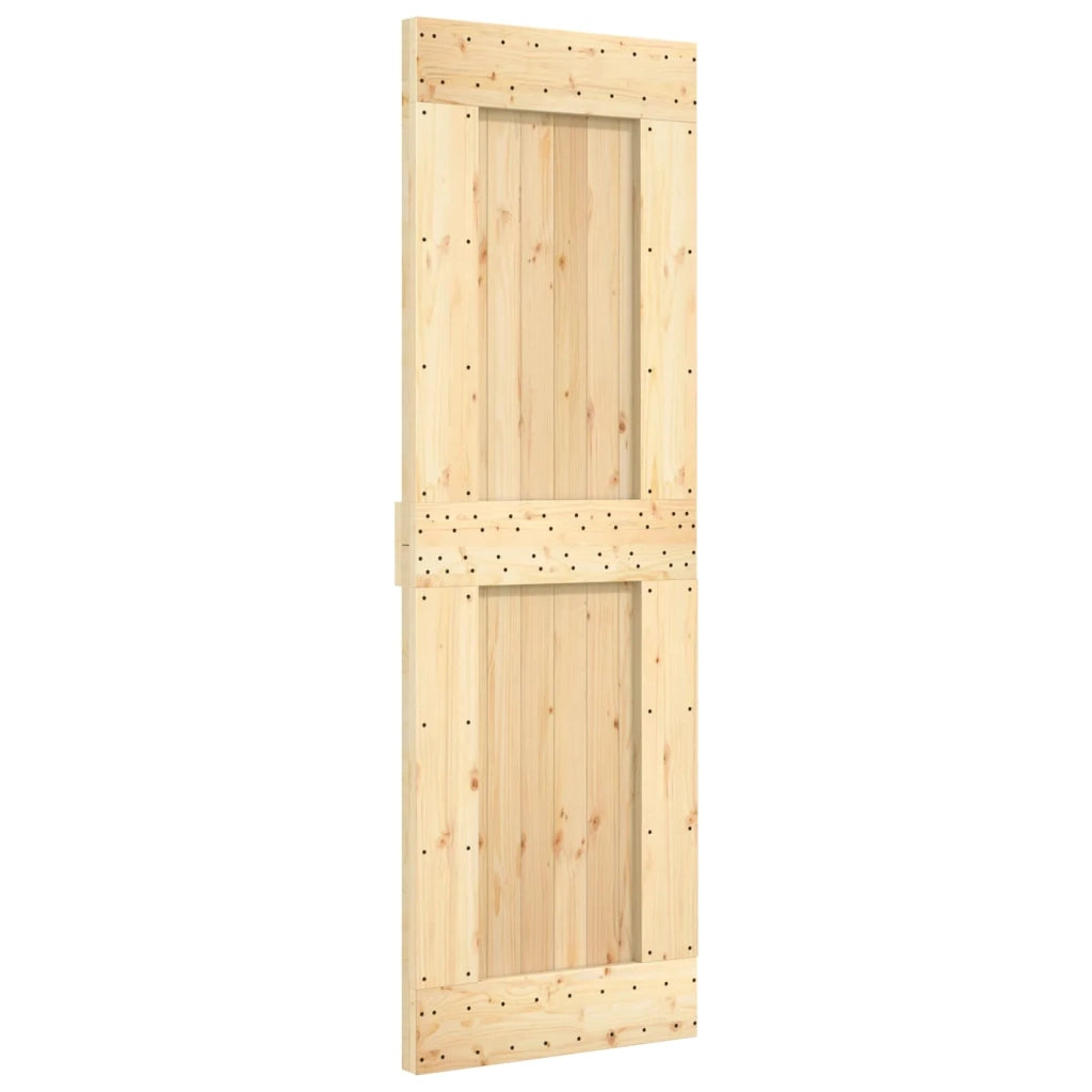 Porta scorrevole Naturale e Nero 70 x 210 cm 3445158