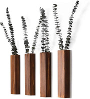 Bacchi in legno moderni - Decorazione per parete per camera da letto e bagno - 4 pezzi - Noce