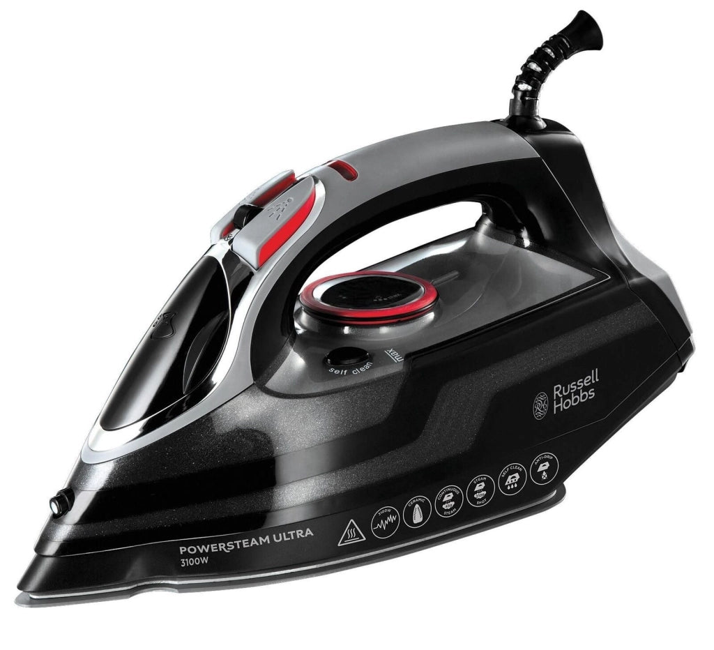 Russell Hobbs 20630-56 Ferro da Stiro a Vapore Piastra Ceramica 3100 W Vapore Continuo 45 g-min Getto 210 g-min colore Nero Grigio