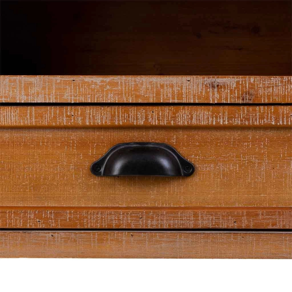 Mobile da ingresso in legno marrone 145x36x80h