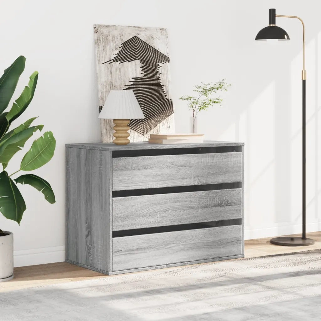 Cassettiera Angolare Grigio Sonoma 80x41x58cm Legno Multistrato 852857