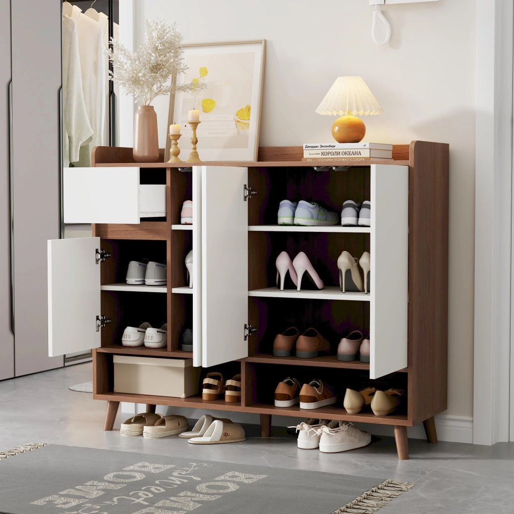 Mobile Credenza con 4 Ante e 1 Cassetto ¨C Xylo ¨C Bianco Naturale 120x35x99