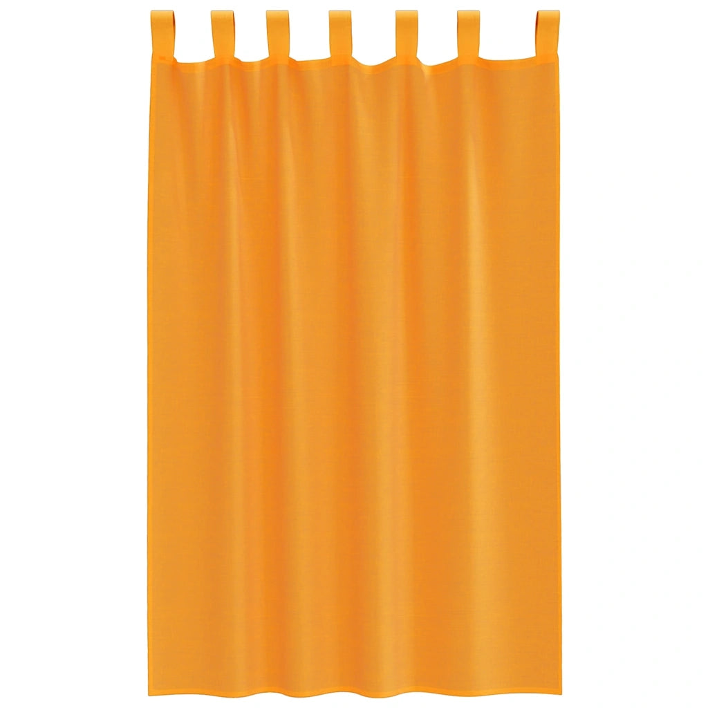 Tende in Voile con Passanti 2 pz Arancio 140x175 cm 4102282