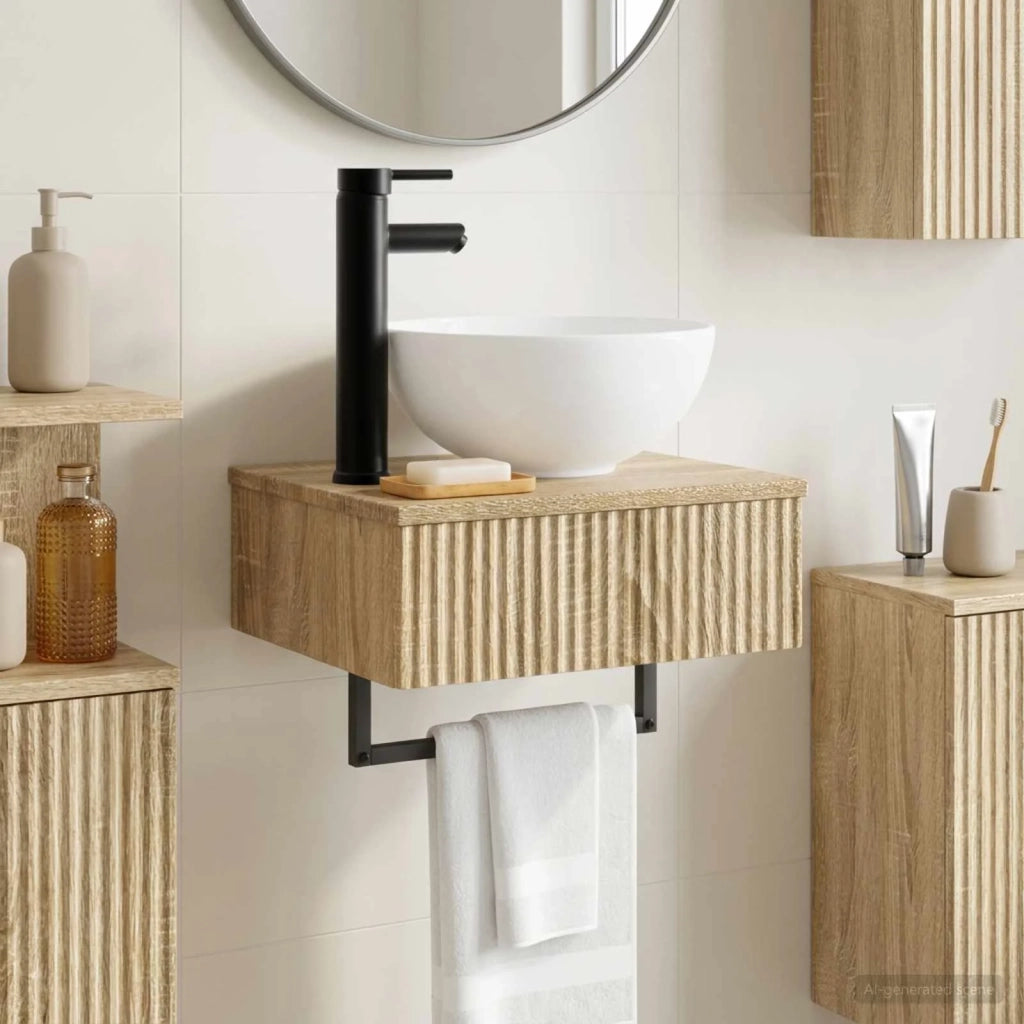 Lavabo da Parete Rovere Sonoma 40 x 35 x 39 cm 890170