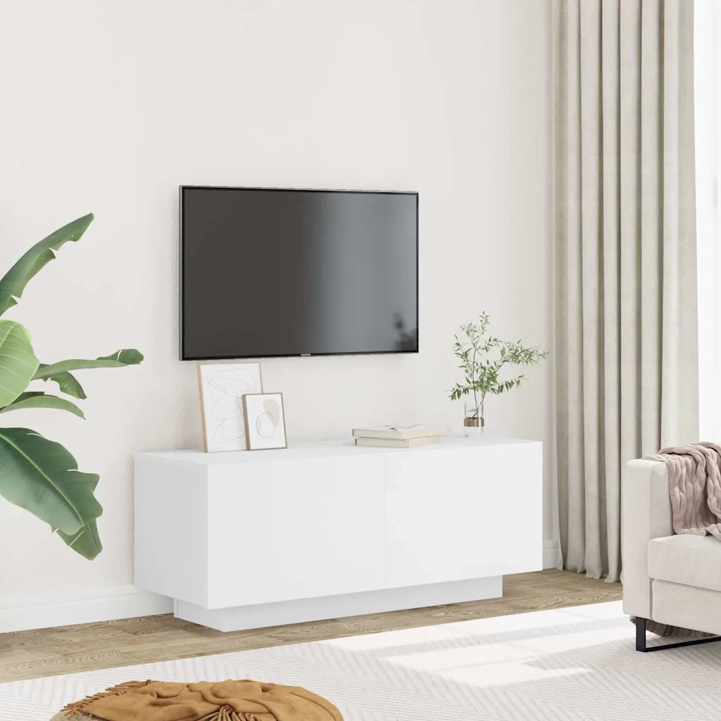 Mobile Porta TV Bianco 100x35x40 cm in Legno Multistrato 804436