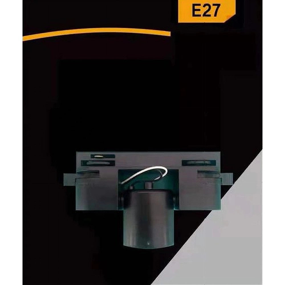 Trade Shop - Portalampada Per Binario Monofase Connettore Lampadine E27 Adattatore Pista-e27 -