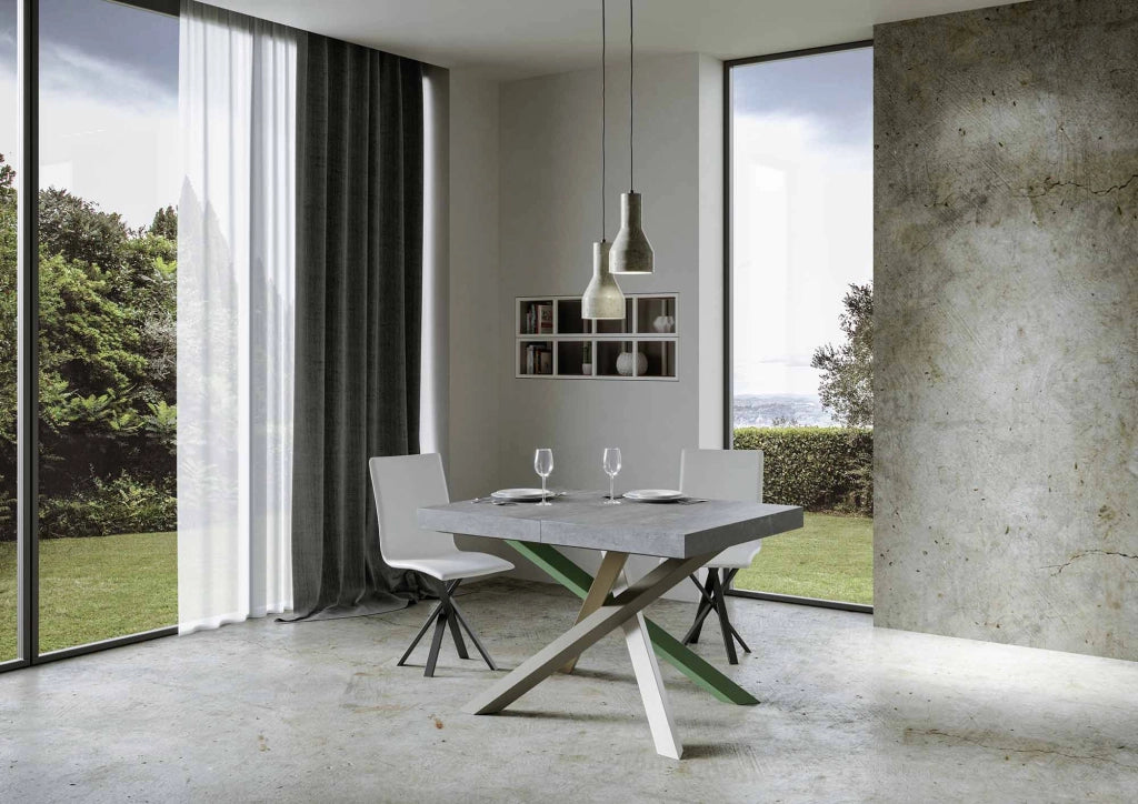 Tavolo allungabile 90x120/224 cm Volta Cemento telaio 4/A