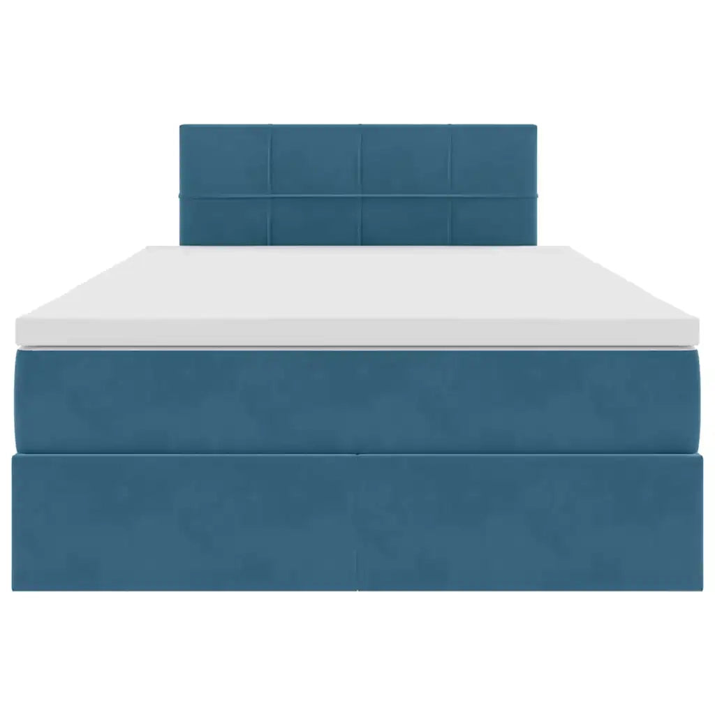 Letto con Contenitore Blu Scuro 120 x 200 cm Velluto