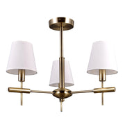 Plafoniera Italux Balter bianco oro 3xE14 54cm dimmerabile