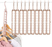 Hangers a forma di spirale 9 in 1 - Hangers rotanti - Hangers per abbigliamento - Disegno flessibile - Adatti per abbigliamento in velluto/duri - Adattabili per armadi