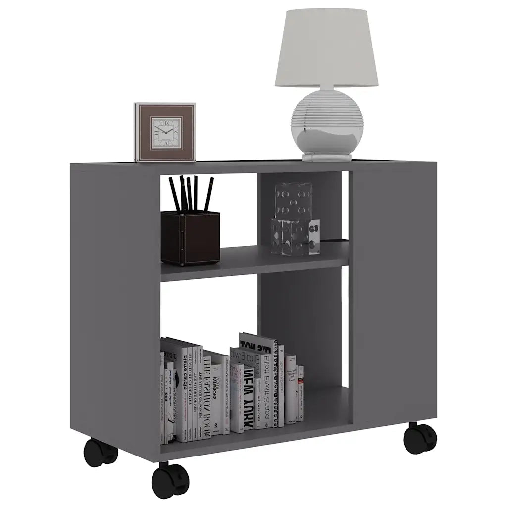 Tavolino da Salotto Grigio 70x35x55 cm in Legno Multistrato cod mxl 11873