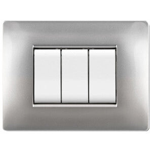 PLACCA LIFE Q LIVING PLAST ALLUMINIO CHIARO 4P- 1,0 pz