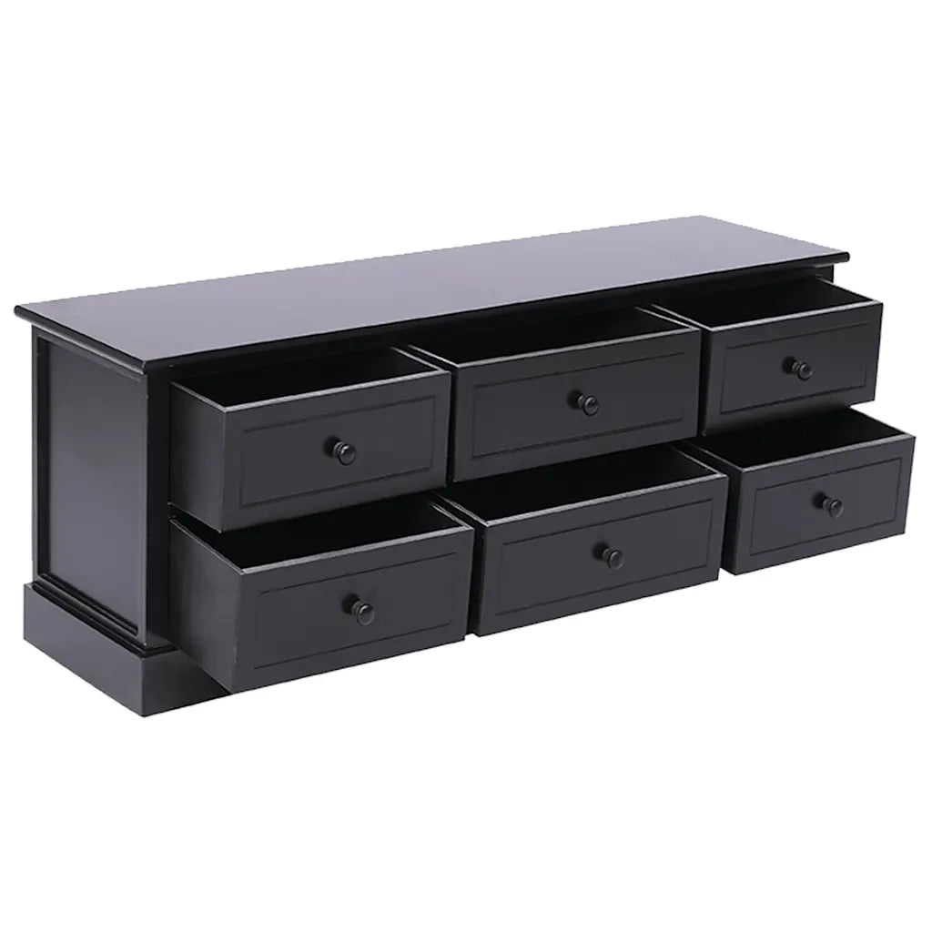 Mobile TV | Armadietto TV | Mobile Porta TV Nero 108x30x40 cm in Legno di Paulownia