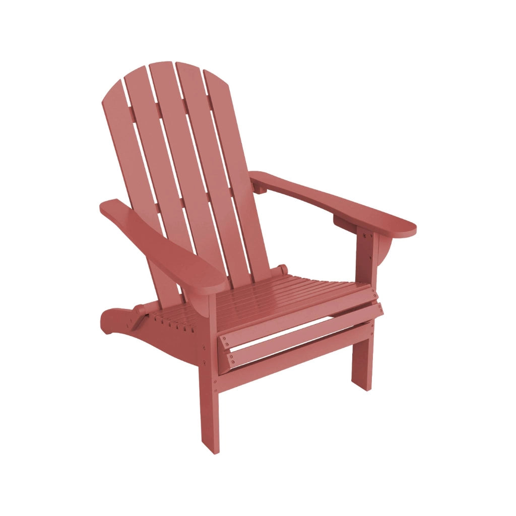 Poltrona in legno di acacia con braccioli, terracotta