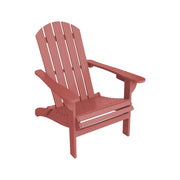 Poltrona in legno di acacia con braccioli, terracotta