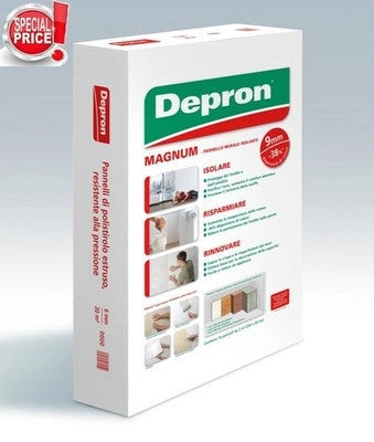 PANNELLO ISOLANTE DEPRON CM. 80X125 SPESSORE MM. 12 CONFEZIONE DA 10 PEZZI