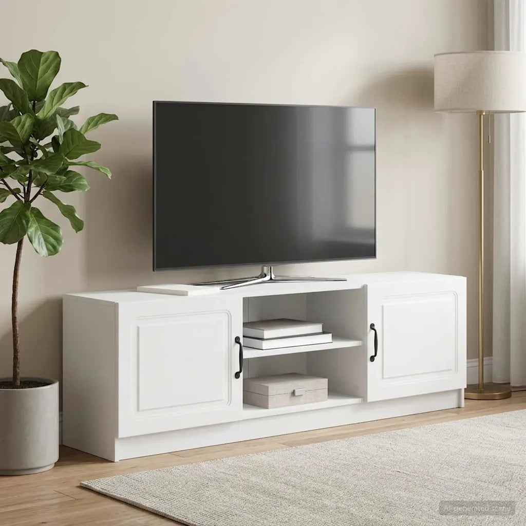 Mobile TV Bianco 150 x 31 x 47 cm Legno ingegnerizzato 895835