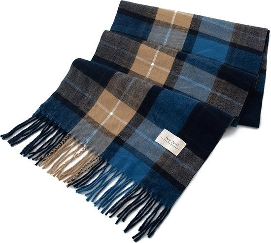 Sciarpa Classica a Pizzo - Misura 200x37cm - Sciarpa Invernale Calda e Soffice - Sciarpa Calda e Spessa - Sciarpa Calda e All'Ultima Moda - Materiale Faux Cashmere - Stile Unisex - Sciarpa a Pizzo Celeste - 37*200cm