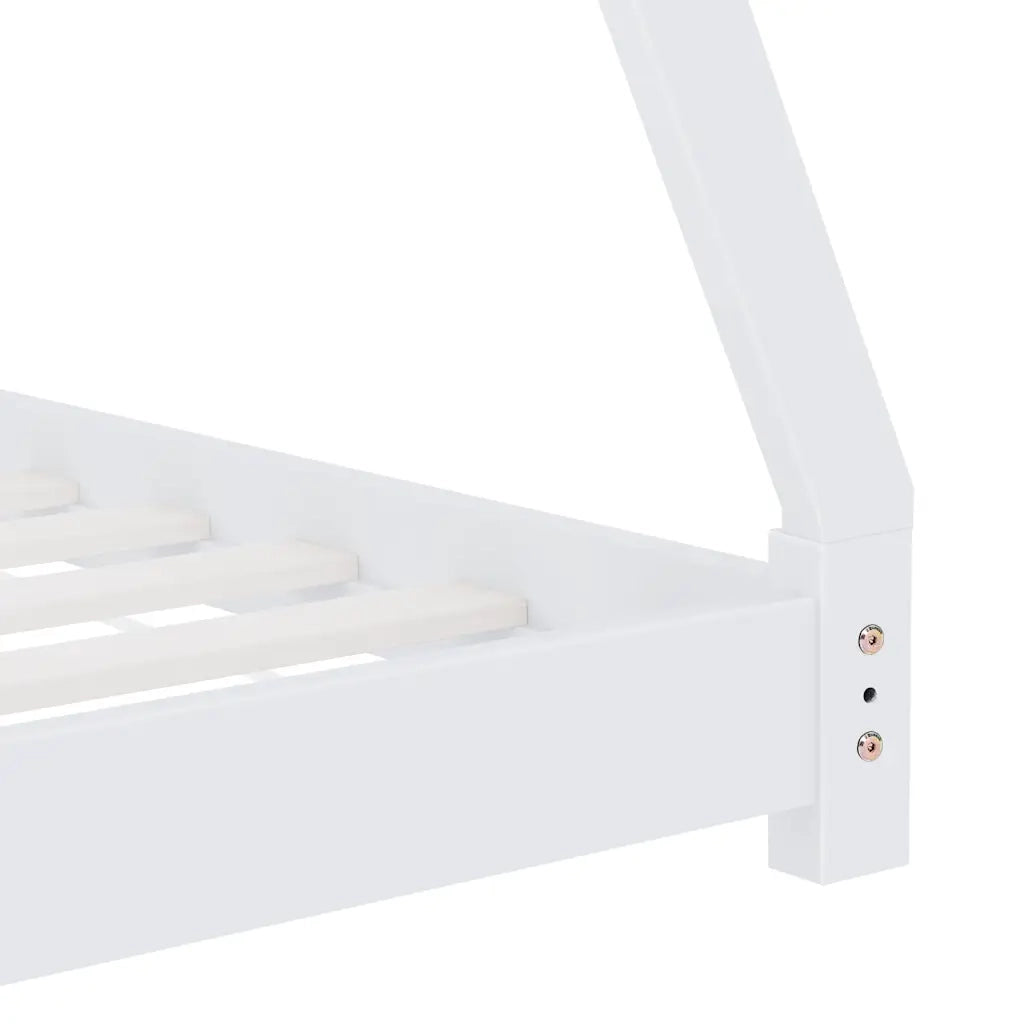 Giroletto per Bambini | Letto Infantile | Lettino Bianco in Massello di Pino 90x200 cm