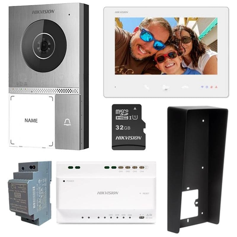 Kit videocitofono smart Hikvision  per villa monofamiliare con gestione da remoto via app Hik-Connect