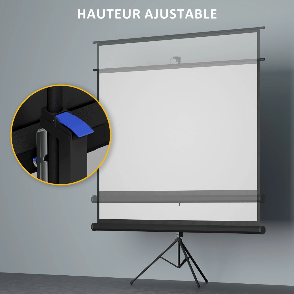 Schermo Proiezione 100 Pollici ¨C zephmum ¨C Supporto Treppiede Regolabile 4K HD 4:3