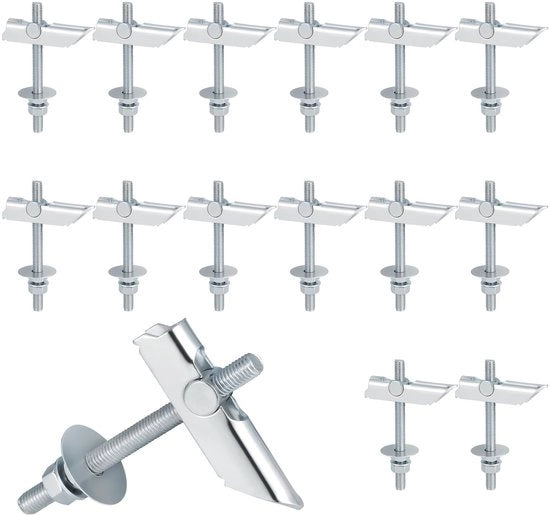 Ganci per gesso a viti M8 x 100 mm - Zoccoloni - Viti - Viti a spillo - Anelli di chiusura - Robusti e resistenti - Ganci per parete