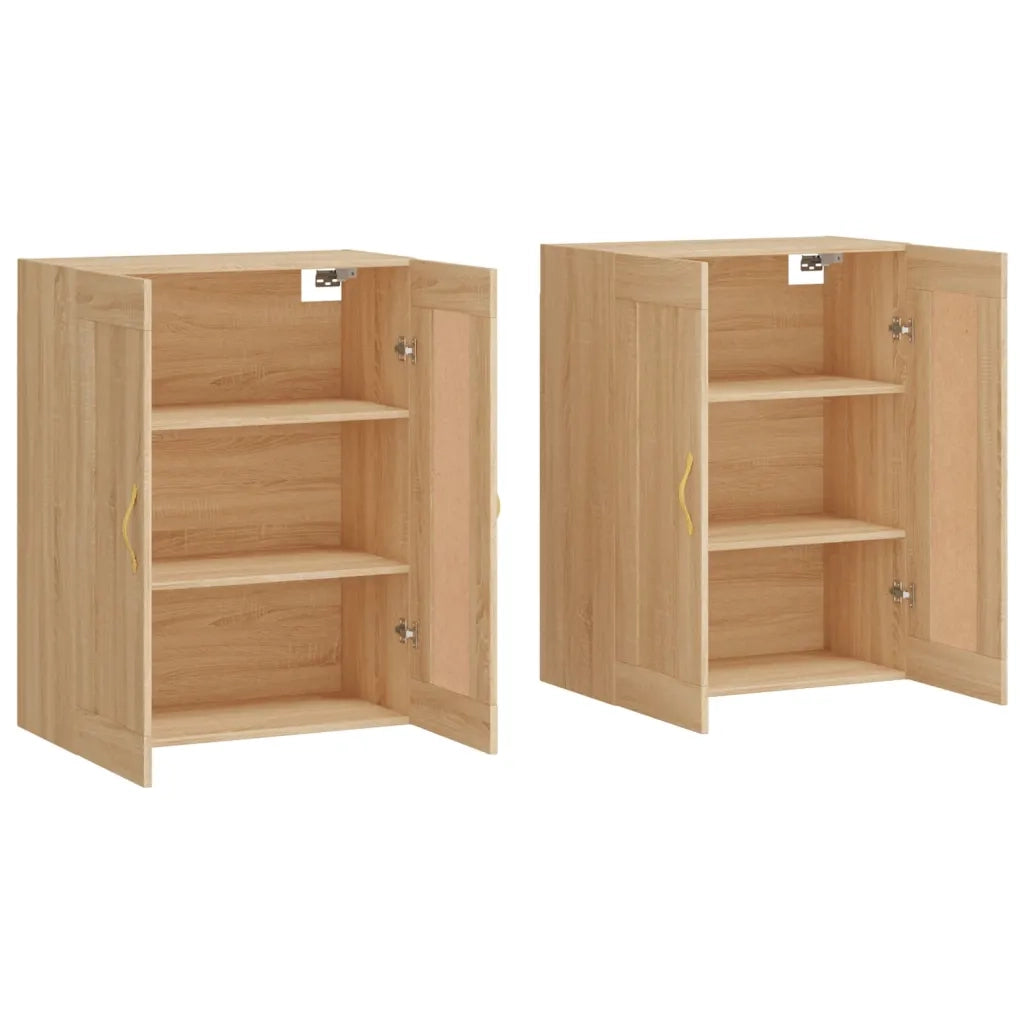 Armadietti a Parete 2 pz Rovere Sonoma in Legno Multistrato 3198052