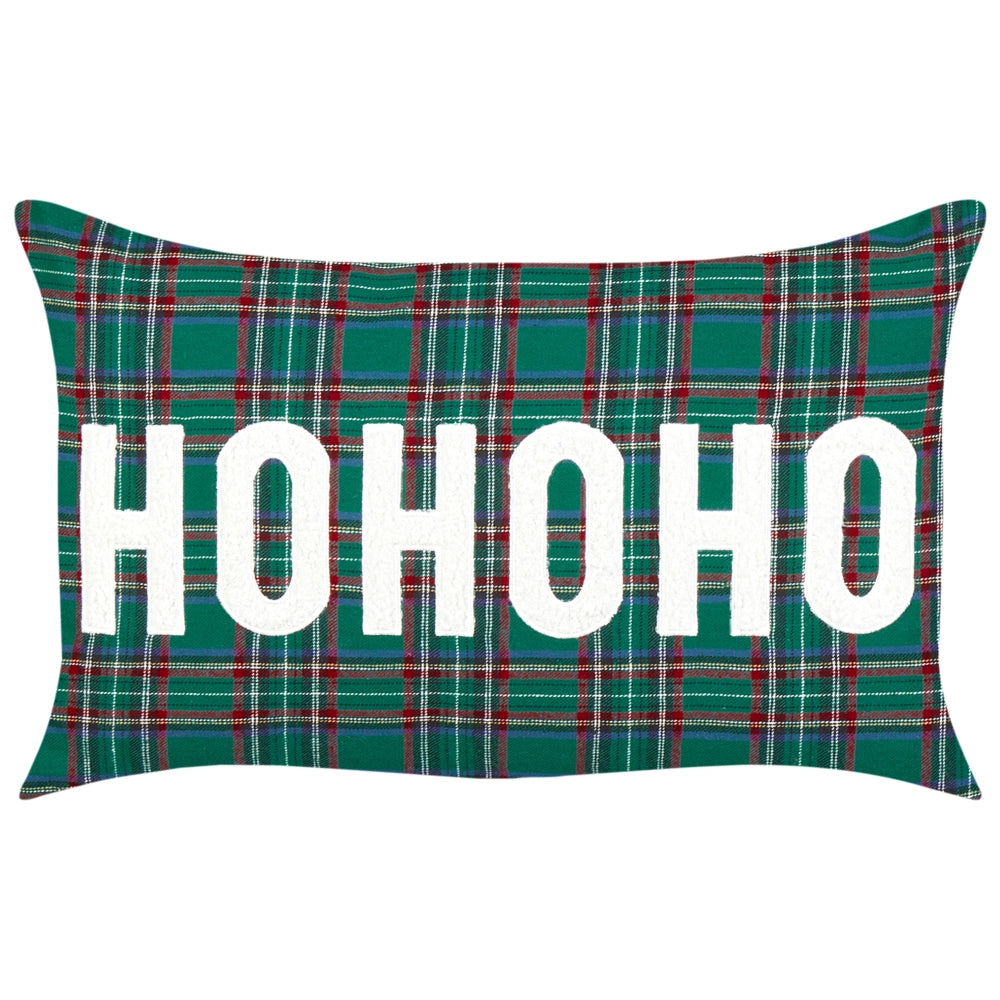 Set di 2 cuscini sparsi in tessuto poliestere verde con motivo natalizio Tartan 30 x 50 cm Accessorio per la decorazione