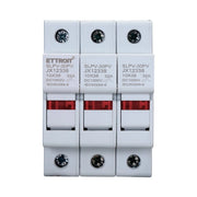 Portafusibile Modulare DC Fotovoltaico 3P 3M D10X38mm 32A DC 1000V IP20 IEC60269-6