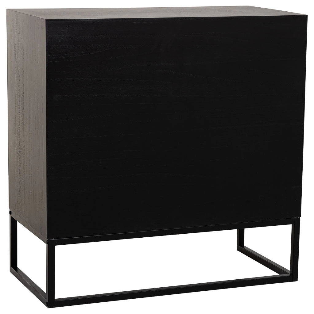 Cassettiera 4 cassetti legno e metallo 80x39,5x81h cm