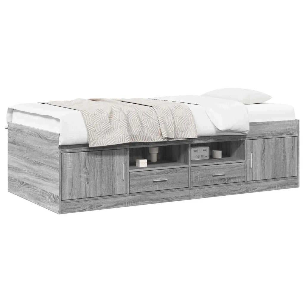 Telaio del letto con storage Sonoma grigio 80 x 200 cm 3429497