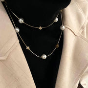 Collana vintage con perle occhio di tigre, realizzata a mano con perline