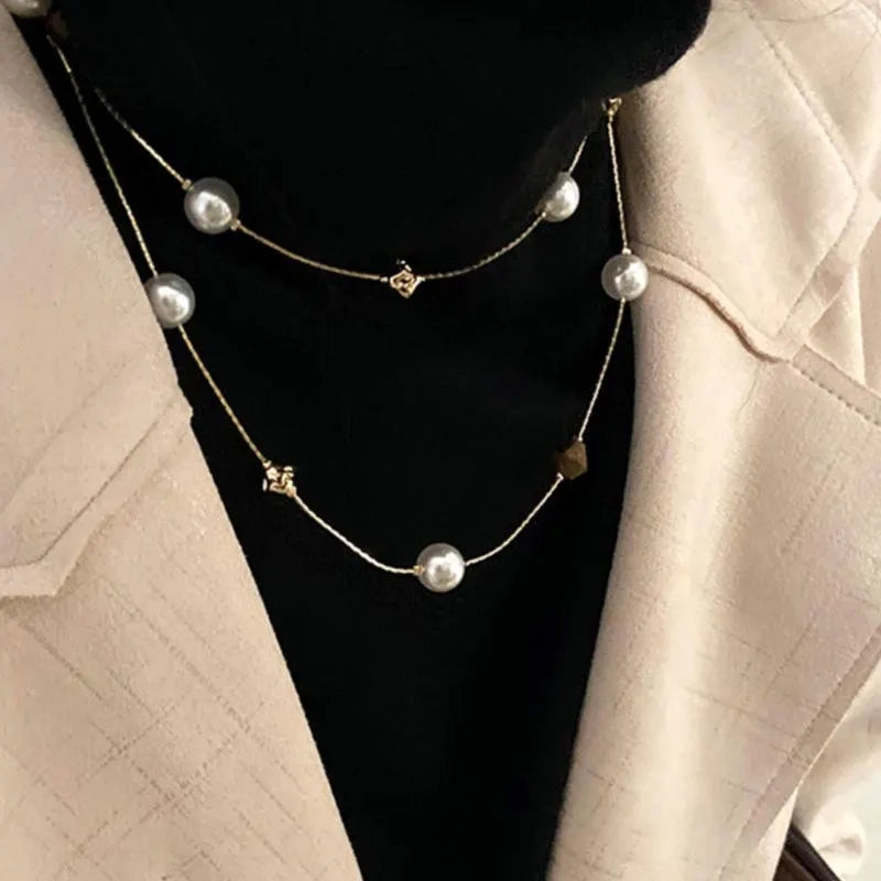Collana vintage con perle occhio di tigre, realizzata a mano con perline