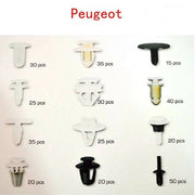 Trade Shop - Set Clip Di Fissaggio Per Auto Peugeot Confezione 345 Pezzi Ricambi Plastica -