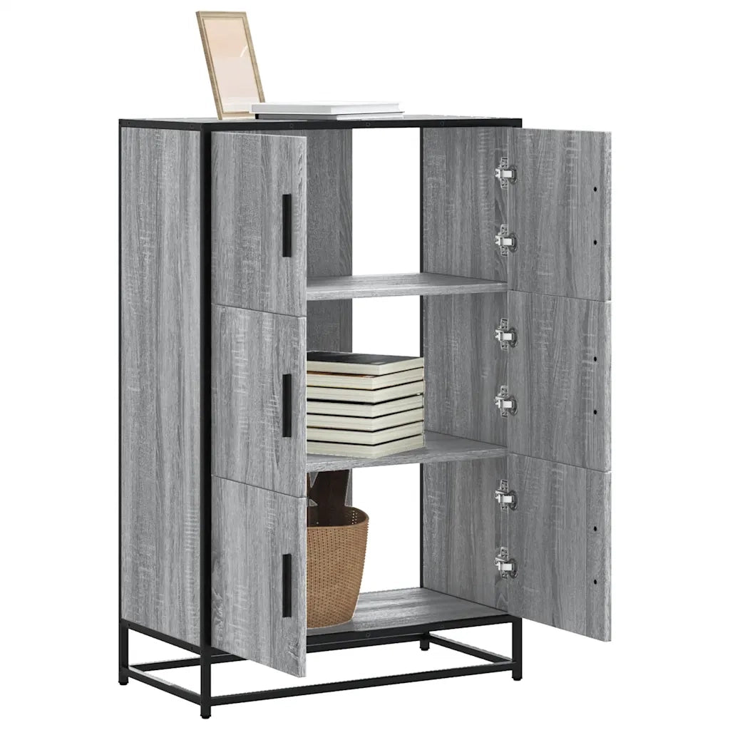 Credenza-Buffet-Armadio da cucina Grigio Sonoma 68x35x106,5 cm Legno Multistrato Metallo