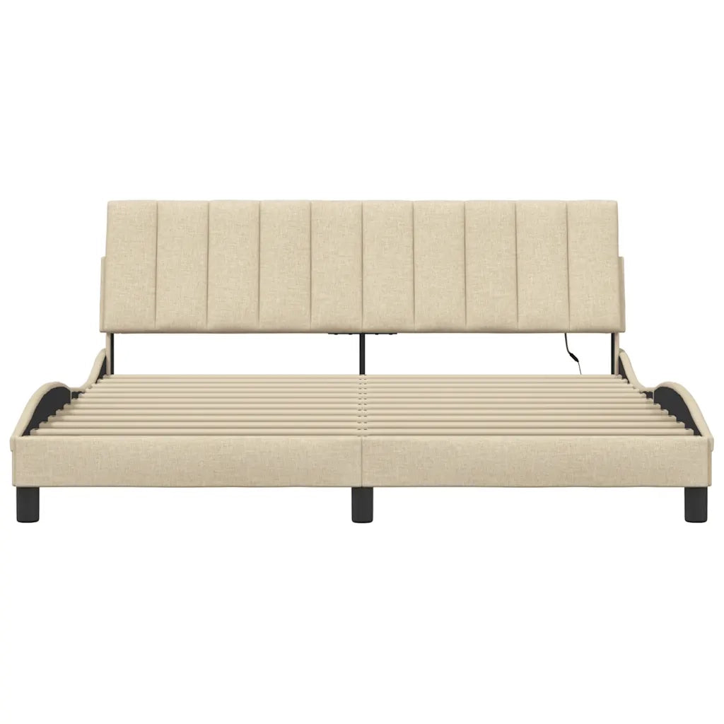 Giroletto senza Materasso Hanko Crema 180x200 cm in Tessuto