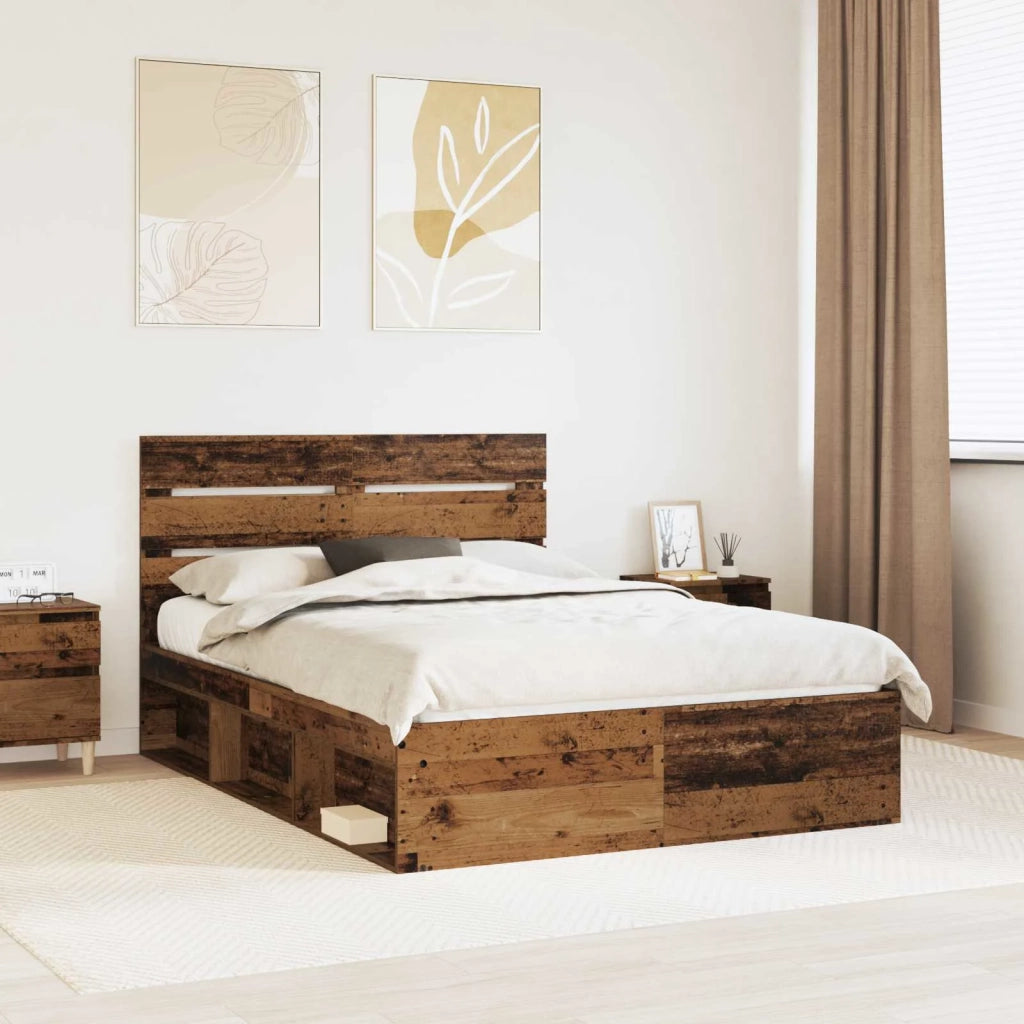 Struttura del letto Legno vecchio 150 x 200 cm Pino massello 3411734
