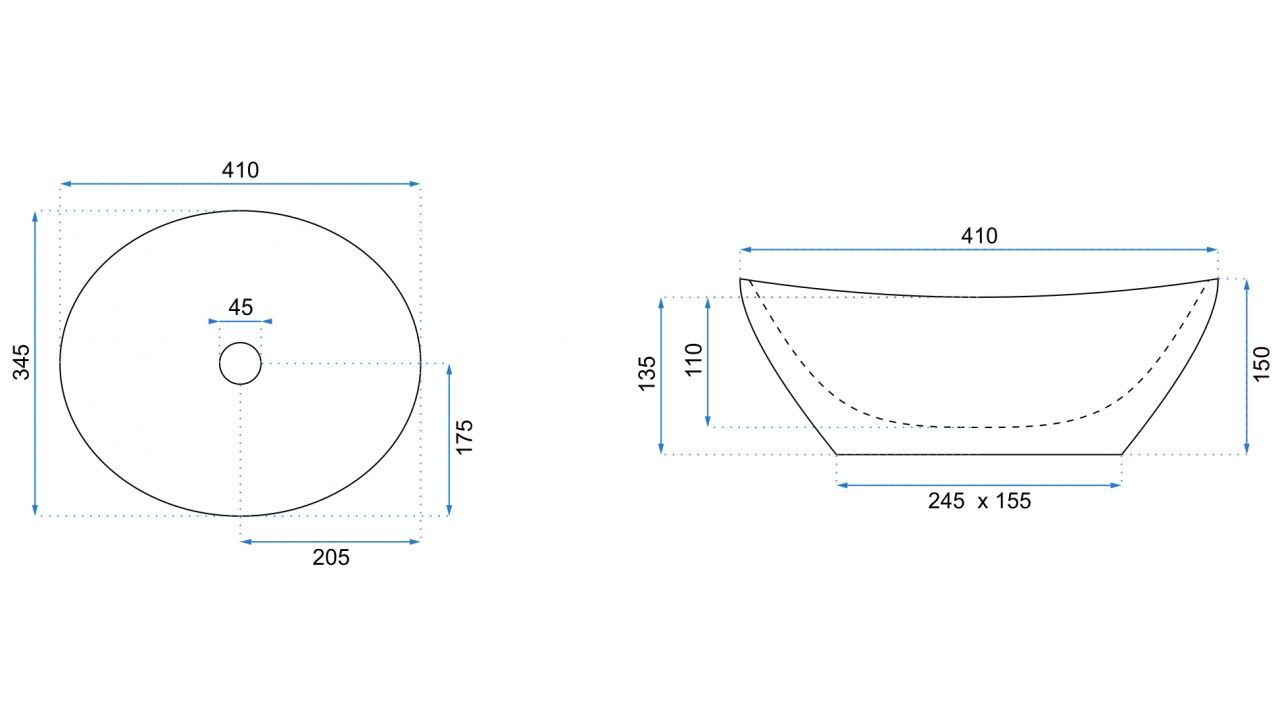 Lavabo Da Appoggio Rea Sofia White