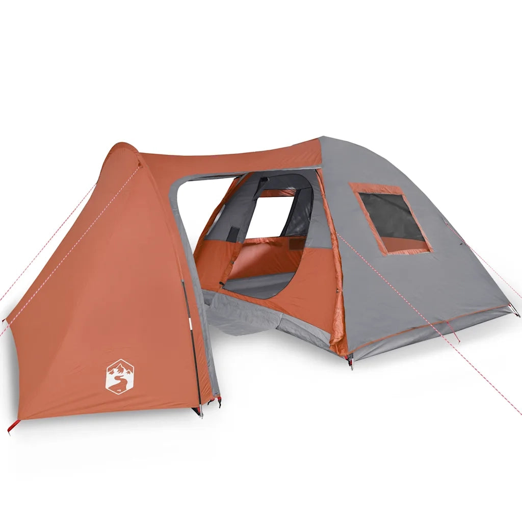 Tenda Familiare a Cupola 6 Persone-Tenda da campeggio Arancione Impermeabile 677469