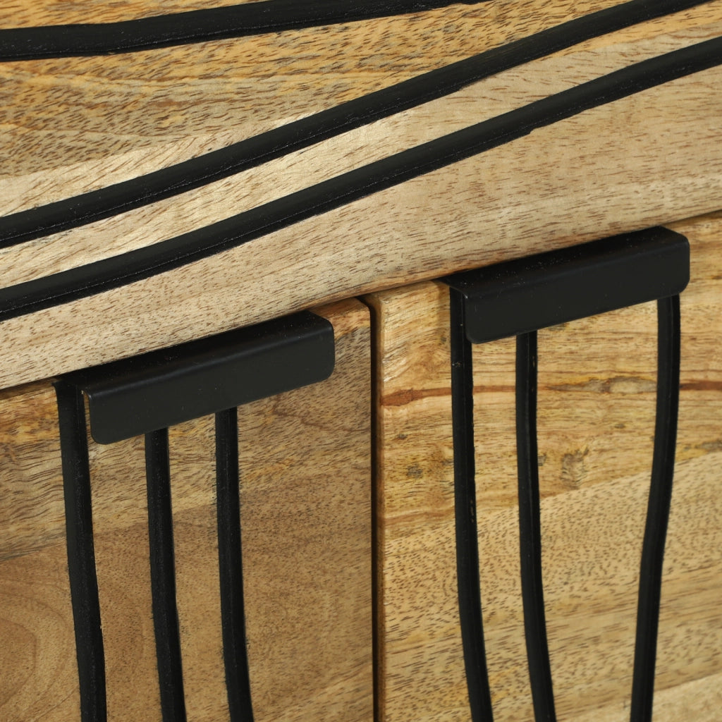 Comodino 50x33x60 cm Legno massello di mango