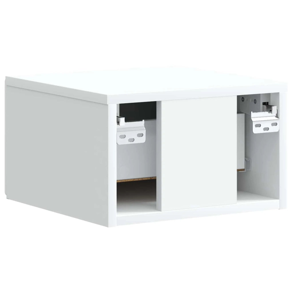 Set di 2 Comodini | Armadio da Notte | Mobiletto da notte a muro Bianco 34,5 x 33 x 20 cm