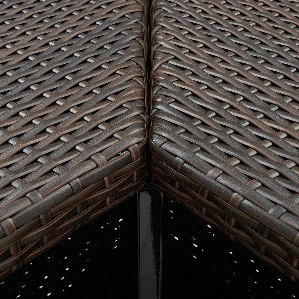 Set da Bar da Giardino 8 pz con Cuscini in Polyrattan Marrone cod mxl 34864