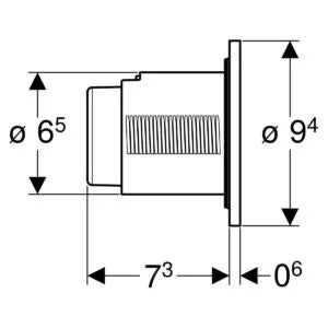 COMANDO PNEUMATICO 01 MONO TASTO VERSIONE INCASSO Cromato GEBERIT 116.041.21.1