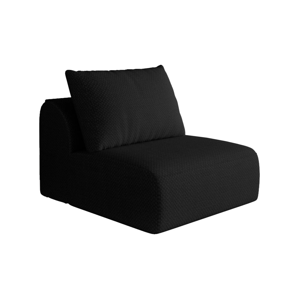 DIVANO 1 posto senza montaggio 75x28x28 cm in tessuto nero