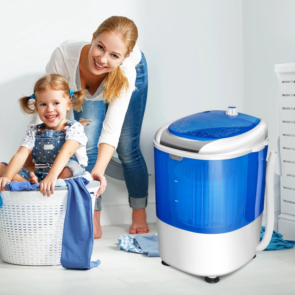 Mini lavatrice con centrifuga, Lavatrice compatta durevole e a risparmio energetico, Blu
