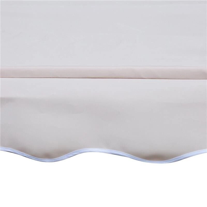 TENDA DA SOLE A BRACCI TELESCOPICA 400 X 120 CM COLORE KAKI E BIANCO
