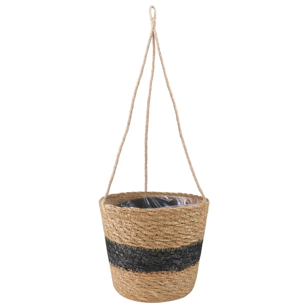 Cesti per piante in erba marina 3 pz Naturale e Nero CFW4971541