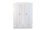 ARMADIO KAPPL 3 ANTE + 3 CASSETTI 150X56X200H PINO MASSELLO FINITURA BIANCO